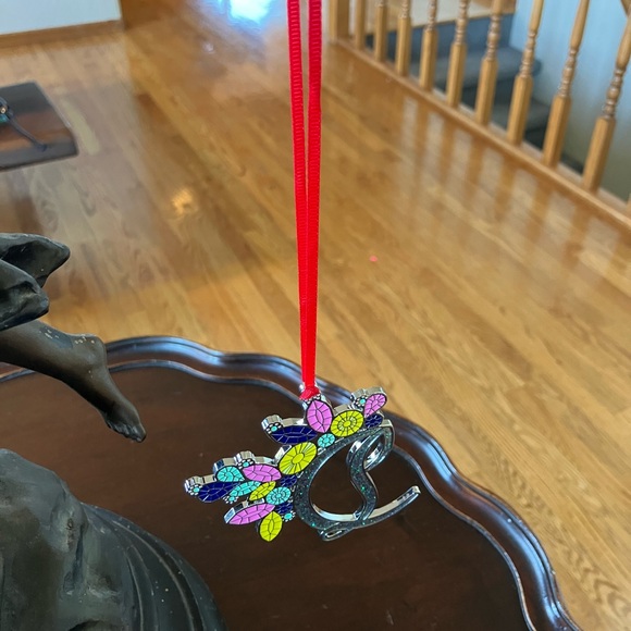 Christian Louboutin Colorful Floral Ornament with Red Ribbon - Picture 5 of 5